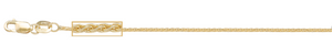 Gold Wheat Chain in Yellow, White, or Rose Gold 1.3mm