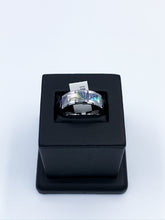 Load image into Gallery viewer, Beveled Shell Inlay Tungsten Band
