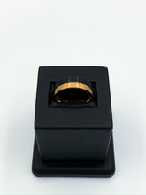 Load image into Gallery viewer, Two-Tone Plated Rose-Gold &amp; Black Ceramic Ring
