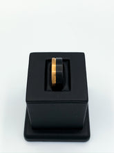 Load image into Gallery viewer, Two-Tone Plated Rose-Gold &amp; Black Ceramic Ring
