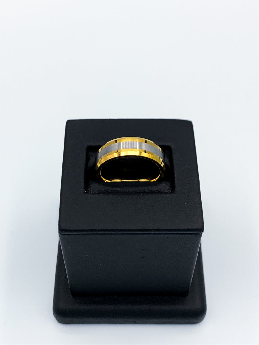 Two-Tone Tungsten Wedding Band